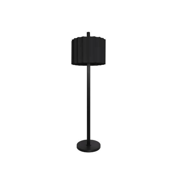Picture of Floor lamp, quincuinx, steel+brass fabric shade: black slub(bk01), φ50*h35cm, bronze tube size φ50*h169.5cm