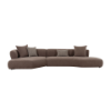Picture of Sectional sofa 2 pcs, vera, marron, with cushion beige, 392x156x73cm