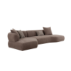 Picture of Sectional sofa 2 pcs, vera, marron, with cushion beige, 392x156x73cm