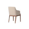 Picture of Chair with armrest, bloom, wood walnut, light grey, 53x60x84cm