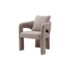 Picture of Chair with armrest, alina, main body, and one cushion, covered with beige fabric, 71x68x73cm
