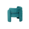 Picture of Chair with armrest, euphoria, velvet turquoise, 86x76x67cm