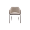 Picture of Chair with armrest, tom, leather pu cream, legs in brushed brass, 61x63x79cm
