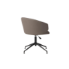 Picture of Office chair, adria, black metal, leather medium grey, 62x55x74cm