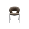 Picture of Chair, cassia, leather pu, beige black frame, 55.5x61.5x81cm