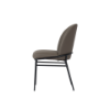 Picture of Side chair, sophie, black metal, pu leather grey, 49x56x82cm