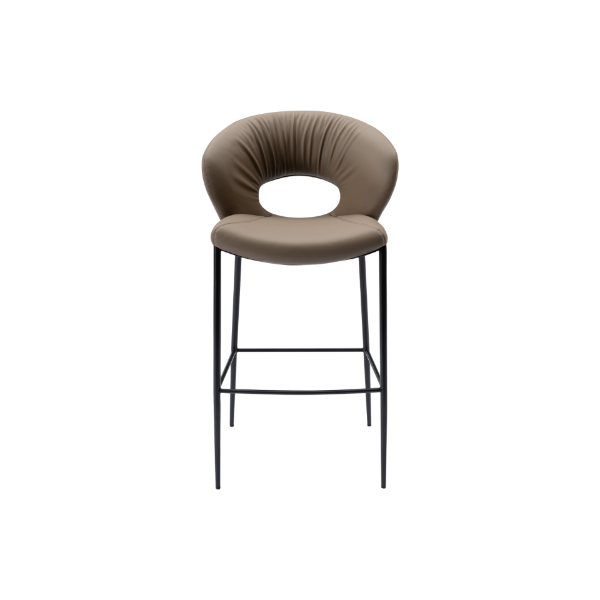Picture of Chair, vento, leather pu, beige black frame, 61x59x107cm