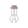 Picture of Counter stool, icon, leather gray, legs steel matt gray, 49.5x51x85 cm