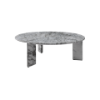 Picture of Big coffee table, corolla, white marble base white marble dia.100x35cm