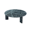 Picture of Big coffee table, corolla, top green marble legs grey marble dia.100x35cm