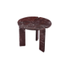Picture of Small coffee table, corolla, top red marble legs white marble dia.60x48cm