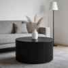 Picture of Coffee table, tris, wood black matte, dia.60x35cm