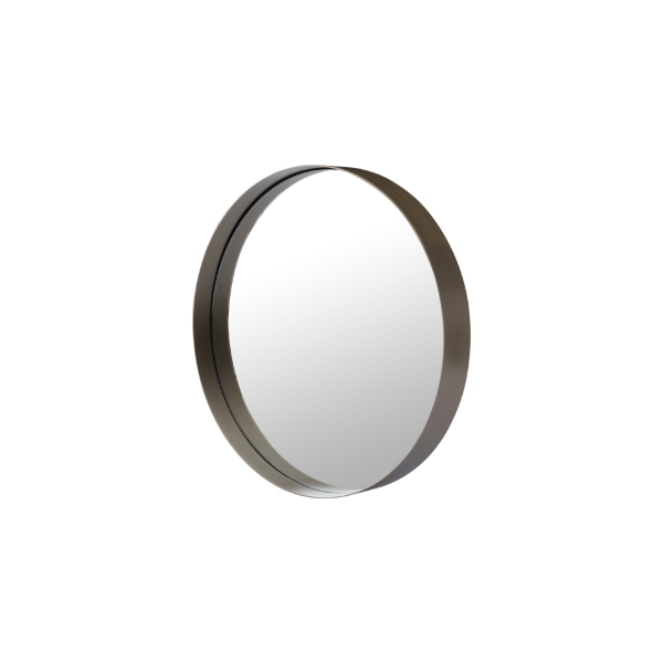 Picture of Wall clear mirror, mia, steel brushed brass, dia.60x8 cm