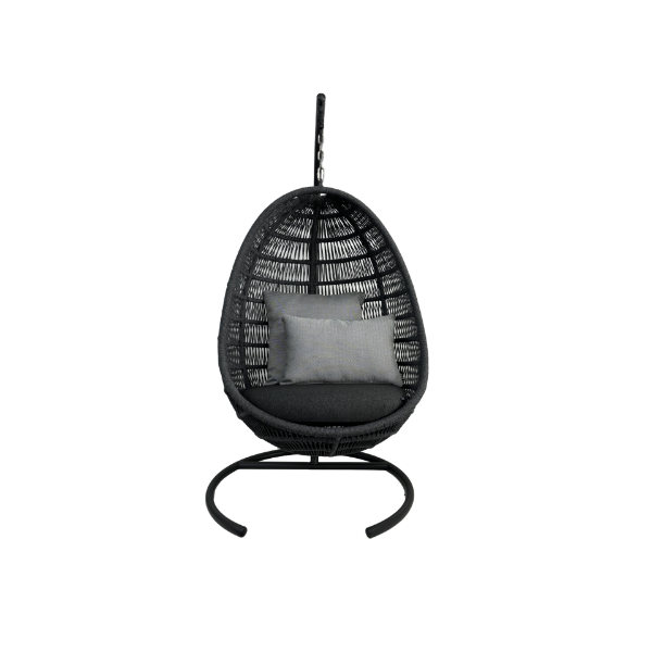 Picture of Swing chair, sunrise, aluminium anthracite, with cushion, with basket and bracket, 97.5x90x130cm