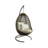 Picture of Swing chair, sunrise, aluminium dark taupe, with cushion, with basket and bracket, 97.5x90x130cm
