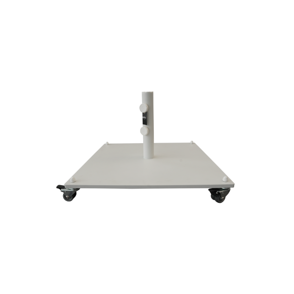 Picture of Steel base 65kg, suitable for 35-48mm pole umbrella, white matt, with wheels, size 70x70x1.6mm