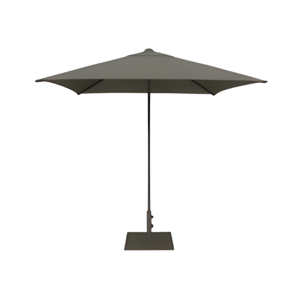 Picture of Umbrella, centra, aluminium coffee matt and fabric taupe, with push up system, no flaps, square, dia.2.1x2.1cm
