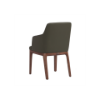Picture of Chair with armrest, bloom, wood walnut, green, 53x60x84cm