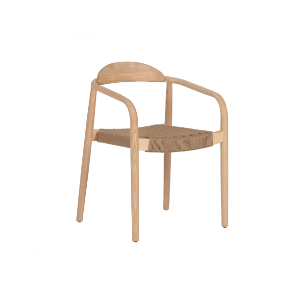 Picture of Chair with armrest, millie, wood natural, honey, 56x51x78cm