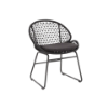 Picture of Chair with armrest, riva, aluminium anthracite, rattan lava mix, with cushion midnight, 61x59x82cm
