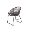 Picture of Chair with armrest, riva, aluminium anthracite, rattan lava mix, with cushion midnight, 61x59x82cm