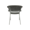 Picture of Living chair with armrest, bonnie, aluminium white, with cushion light grey 83x75x65cm