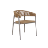 Picture of Chair with armrest, capri, aluminium warm grey, rattan terra mix, 60x53x73cm