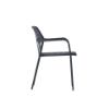 Picture of Chair with armrest, flair, aluminium anthracite, with cushion anthracite, 56x59x79cm