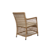 Picture of Chair with armrest, ibiza, aluminium caramel, rattan camel, with 2 cushions champagne, (s&b) 55x61x85cm