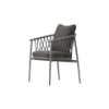 Picture of Chair with armrest, luna, aluminium taupe, with cushion taupe, 60x65x78cm