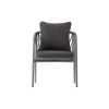 Picture of Chair with armrest, luna, aluminium taupe, with cushion taupe, 60x65x78cm