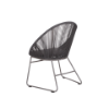 Picture of Chair with armrest, malibu, aluminium grey metallic, rattan pebble mix, with cushion midnight 67x67x86cm