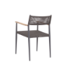 Picture of Chair with armrest, mood, aluminium anthracite, rattan lava mix, 55x57x80cm