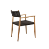 Picture of Chair with armrest, mood, teak natural, rattan lava mix, 55x57x80cm