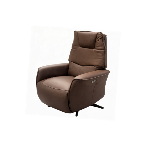 Picture of Chair with armrest, nio, pu leather dark grey, 78x86-171x107cm