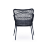 Picture of Chair with armrest, santorini, steel anthracite, rattan pebble mix, with cushion seal grey, 61.5x63x79.5cm