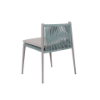 Picture of Side chair, emmy, aluminium blu sage, with cushion fossil, 59x60x72cm