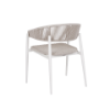 Picture of Chair with armrest, capri, aluminium white, rattan bright tan, 60x53x73cm