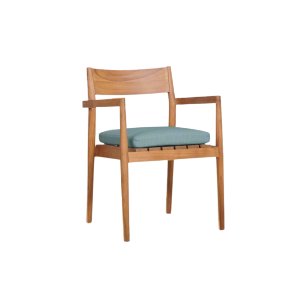 Picture of Chair, mary, teak natural, with cushion acqua marine, 57.5x56.8x82cm