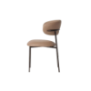 Picture of Side chair, renee, matt bronze, with leather, marron, 59x57x82cm