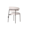 Picture of Side chair, renee, matt bronze, with fabric, light grey, 59x57x82cm
