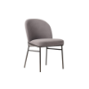 Picture of Side chair, sophie, black metal, velvet grey, 49x56x82cm