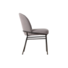 Picture of Side chair, sophie, black metal, velvet grey, 49x56x82cm