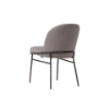 Picture of Side chair, sophie, black metal, velvet grey, 49x56x82cm