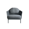 Picture of Lounge chair, tory, aluminium antracite, with cushion dark grey, 80x79x67cm