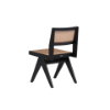 Picture of Side chair, vintage, wood black matte, beige, 48x57x82.5cm