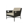 Picture of Lounge chair, elisir, aluminium bronze, rattan bronze carbon, with 2 cushions champagne, (b&s) 76.2x82x75cm