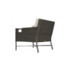 Picture of Lounge chair, elisir, aluminium bronze, rattan bronze carbon, with 2 cushions champagne, (b&s) 76.2x82x75cm