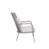 Picture of Lounge chair, siesta, aluminium warm grey, rattan sand, with 2 cushions ice (s&b), 72x76x91cm