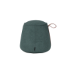 Picture of Pouf, dot, in natural leather tourquese, with handle, 50x50x42cm